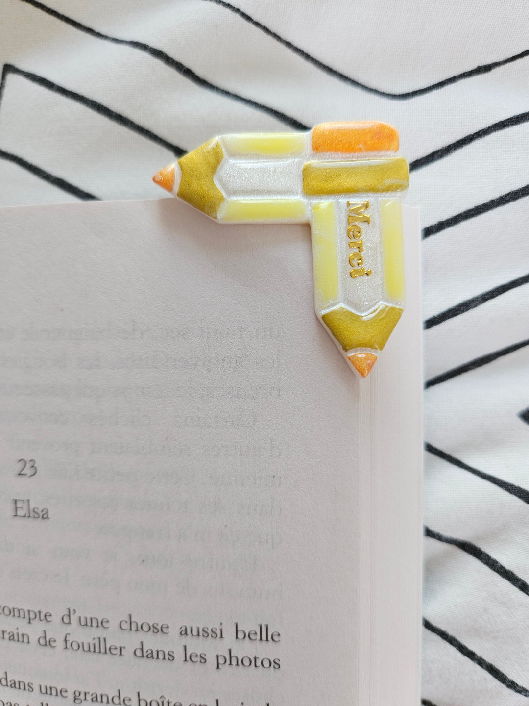 Marque page personnalisable en coin